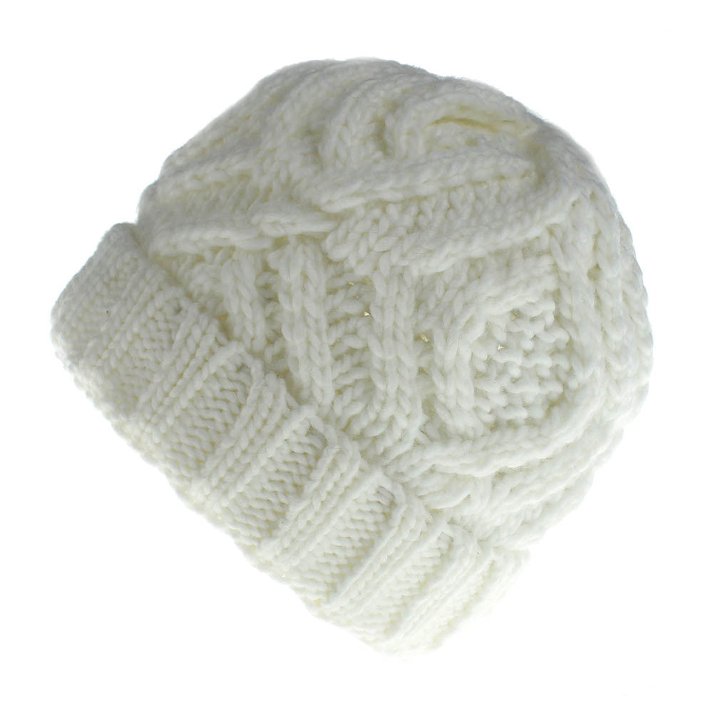 Wholesale Diamond Check Soft Chunky Knitted Hat